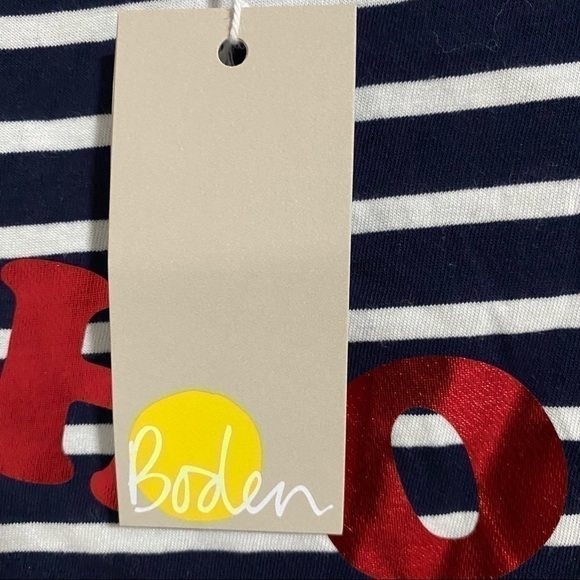 Boden Christmas Brenton Long Sleeve Top, New with Tags - Picture 4 of 7